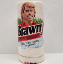 New Old Stock Vintage Brawny White Paper Towel Roll Ultra Thirst Pockets... - $21.80 CAD