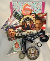 OBAMA WHITE HOUSE = 2016 EASTER TICKET EGG w SIGNATURE MAGNET COIN LANYA... - £24.58 GBP