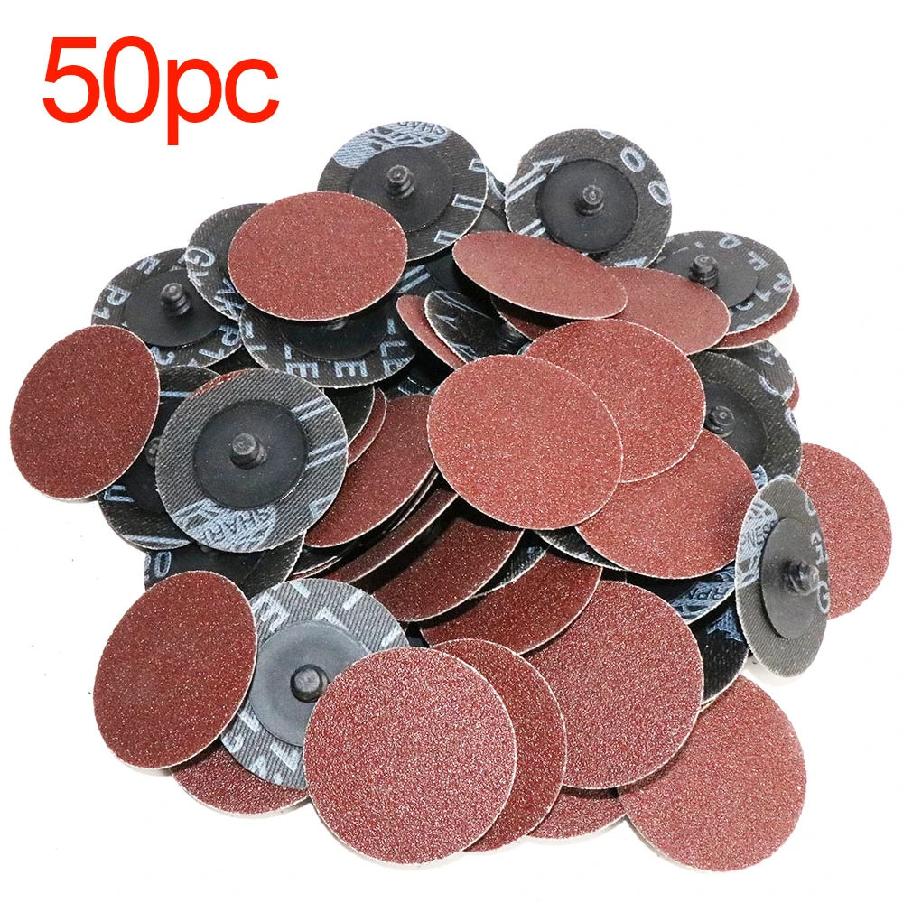 50Pcs 2 inch 1&quot; 3&quot; Sanding Disc Roll Lock R-Type Sandpaper Asive Disc 75mm 50mm  - £201.47 GBP