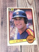 Art Howe 1983 Donruss Autographed Signed # 396 Houston Astros - £2.31 GBP