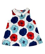 Janie and Jack Sz 6 Blue &amp; Red Poppy Summer Blouse - £15.29 GBP