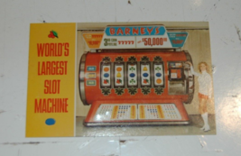 Vintage Barneys Casino Worlds Largest Slot Machine Post Card Lake Tahoe ... - £4.68 GBP