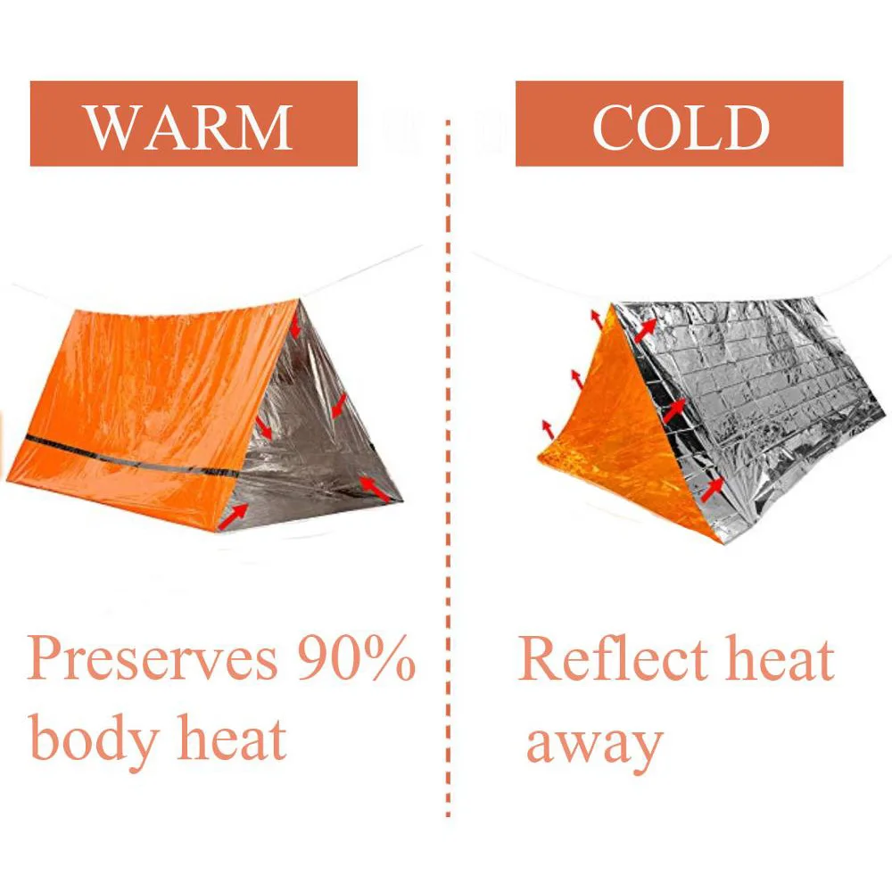 Sporting 2 Person Emergency Shelter Camping Tube Emergencys Tent Outdoor Safety  - £23.62 GBP