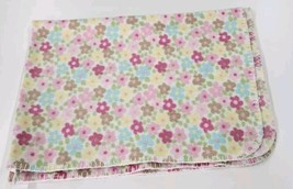 Circo Floral Fleece Baby Blanket Target Flower Thin Stitch Edge HTF Lovey - £27.95 GBP