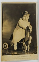 Bridgeport Baby Antique Wooden Horse Push Riding Toy Corbits Studio Postcard O1 - £23.14 GBP