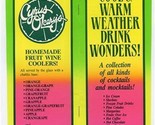 Cyrus O&#39;Leary&#39;s Cool &amp; Warm Weather Drink Wonders Menu Spokane Washington  - £14.01 GBP