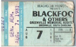 Blackfoot Ticket Stub August 7 1981 Greenville South Carolina - £27.05 GBP