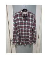 Vintage GB Harb &amp; Son Red Green Plaid Shirt M Button Up Yellowed Collar - $25.00