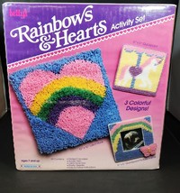 New Vtg 80&#39;s Latchkits by Betty Wilkinson Rainbow Heart Latch Hook Kit Sealed - £23.73 GBP