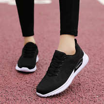 020 new women casual shoes fashion breathable walking mesh flat shoes woman white black thumb200