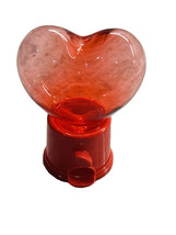 Valentine&#39;s Day Plastic Mini Bubble Gum Machine Candy Snack 4 Inches Tall -Red - $14.73