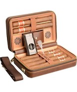 CIGAIOL Leather Cigar Humidor, Premium Travel Humidor with Lighter, Port... - €90,23 EUR