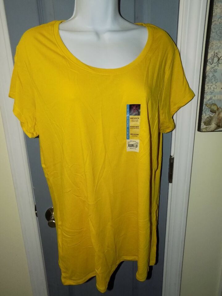 Primary image for No Boundaries Gold Ice SS T-Shirt Scoop Neck Size  XXXL (21) Women's NEW