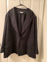  Sergio Hudson Target Women&#39;s Plus Black Blazer Jacket Coat Button Size 4X - $52.38