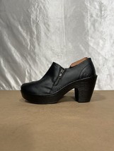 Born Black Leather Platform Heel Clogs Women’s Sz 10 / 42 - £23.50 GBP