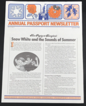 Summer 1987 Disneyland Annual Passport Newsletter Snow White Sounds of S... - £14.54 GBP