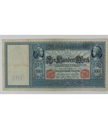 1909 Deutschland 100 Marke Note Deutsche Reich Reichsbanknote W Germania... - $89.27