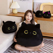 9cm-70cm Kawaii Big Size Plush Cat Pillow Round Black Cat Bed Cushion Sleeping T - £2.77 GBP+