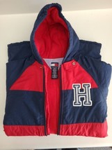 Tommy Hilfiger Baby 18-24 Months One-Piece Hooded Snowsuit Blue&amp; Red NICE! - £18.38 GBP