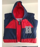 Tommy Hilfiger Baby 18-24 Months One-Piece Hooded Snowsuit Blue&amp; Red NICE! - £18.11 GBP