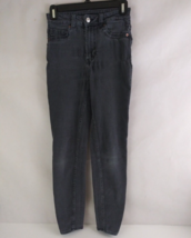 Divided H&amp;M Women&#39;s Distressed Black Straight Leg Jeans Size 2 - $13.81