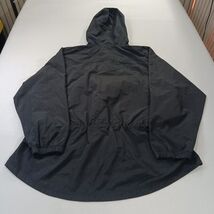 LL Bean Black Nylon Hooded Jacket Women's 1/4 Zipper Front Pocket Zipper Size 2X image 2