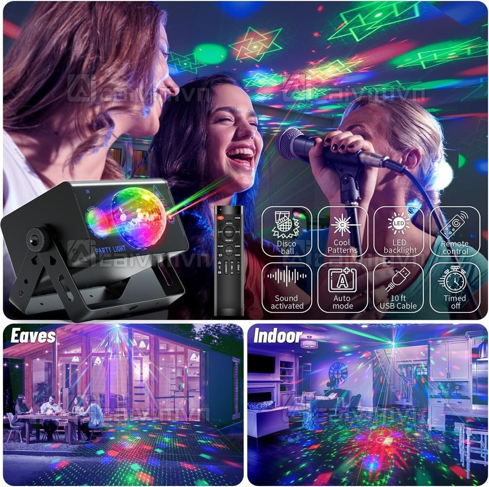 Modern Disco Ball Light with 3 Modes - Perfect for Weddings and Holiday Parties Item image 4