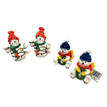 Kemp and Beatley Set of 4 Christmas Snowman Heavy Resin Napkin Rings - £12.80 GBP