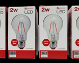 Utilitech RED LED 25 Watt Equivalent 2W A19 Light Bulbs Medium Base Lot ... - £8.79 GBP