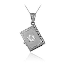 Authenticity Guarantee 
White Gold Judaic Ten Commandments 3D Jewish Bible Ne... - £245.33 GBP+