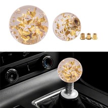 For Manual Gear Crystal Clear Glitter Round Ball Shift Knob Shifter Universal - £11.99 GBP