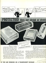Protectoid Does Not Shrink or Stretch Magazine Ad 1930&#39;s Celluloid  - £11.04 GBP