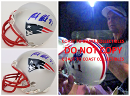 Rob Gronkowski Signed New England Patriots Football Mini Helmet Proof Autograph - £184.84 GBP