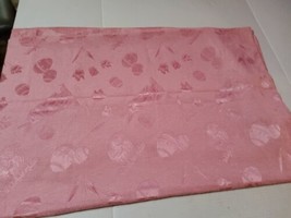 Linen Pink Tablecloth Easter 80x56 Rectangle Pastel Bunny Eggs Flowers  - £29.69 GBP