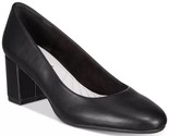 Easy Street Women Classic Pump Heels Proper Size US 7.5M Black Faux Leather - £23.35 GBP