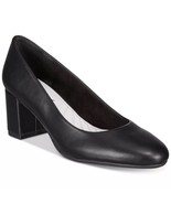 Easy Street Women Classic Pump Heels Proper Size US 7.5M Black Faux Leather - £23.74 GBP