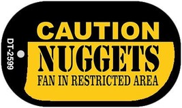 Caution Nuggets Fan Area Novelty Metal Dog Tag Necklace DT-2599 - £12.73 GBP