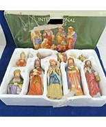 Nativity Set Christmas Ceramic 10 Piece International Bazaar No Base 7.5&quot; - $27.71