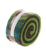 Robert Kaufman Prisma Dyes Rainforest 2-1/2in Strips Roll Ups 40pcs - £46.97 GBP