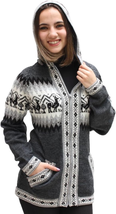 Hooded Alpaca Wool Knitted Jacket Sweater for Kids - Little Llamas Colle... - $88.95