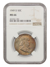 1949-D 50C NGC MS66 - £638.88 GBP