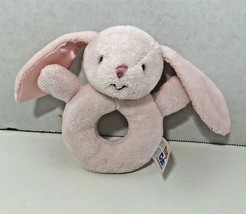 BUILD-A-BEAR Hug a Cub mini plush baby toy pink bunny rabbit rattle - £7.03 GBP