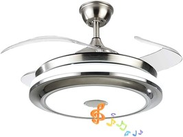 Fandian&#39;S 36&quot; Modern Ceiling Fan With Light, Smart Bluetooth Music Player - £166.21 GBP