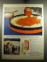 1957 Chef Boy-ar-dee Spaghetti Dinner Ad - Let a chef from Milan help you  - £14.78 GBP
