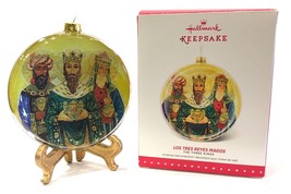 The Three Kings Los Tres Reyes Magos Hallmark Keepsake Glass Ornament  2015 IOB - £14.86 GBP