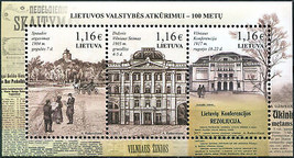 Lithuania 2017. Centenary of the Restoration of the Lithuanian State (MNH OG) - £8.12 GBP