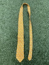 Lauren Ralph Lauren Baseball Hat Neck Tie Yellow Silk Made in USA Novelty - £14.69 GBP