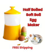 Half, Soft Boiled Egg Maker Yellow Color Made in Malaysia Kopitiam Recipe - $406.72 MXN