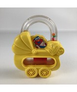 Sesame Street Elmo Baby Giggle Rattle Yellow Stroller Infant Toy Vintage... - €16,35 EUR