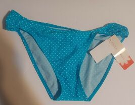 NWT  HULA HONEY  bikini bottom pant sizes  XS,S,M,XL Blue with polka-dot  - $7.40